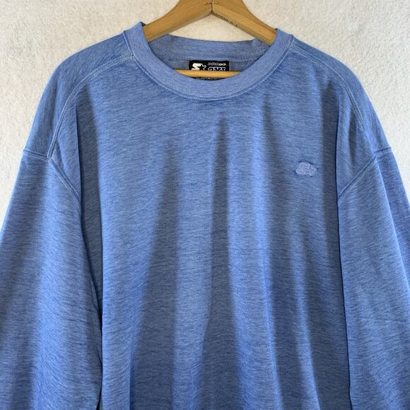 Vintage Starter Pro80 Heavyweight Sweatshirt Sz 2XL Blue Soft Thrashed Holes - Picture 2 of 15